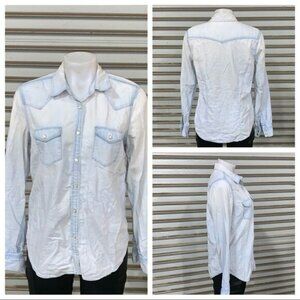 Gap 1969 100% cotton blue button up top